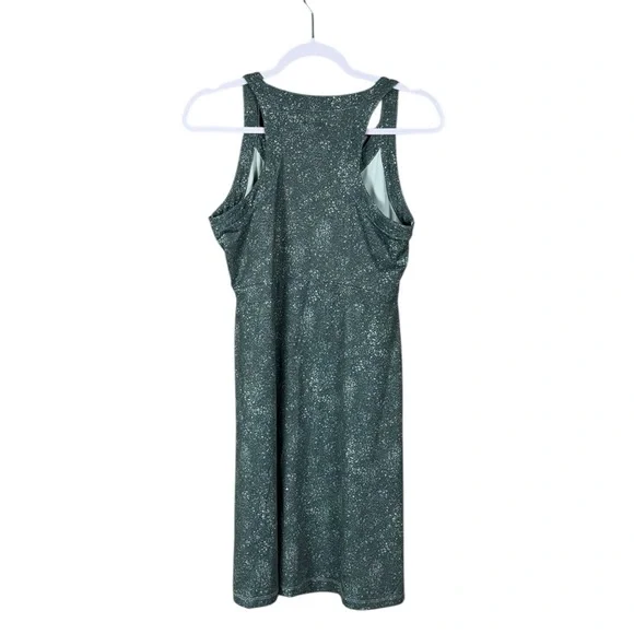 Columbia Green Splatter Sleeveless Cold Bay Dress Size Small UPF Outdoors Green - Picture 3 of 7